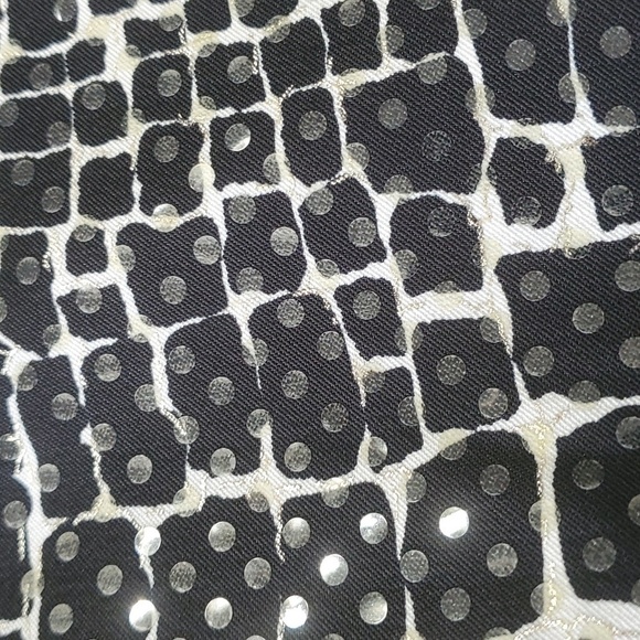 MESMERIZE WOMEN'S‎ BLING SLACKS. BLACK/WHITE WITH SEQUINS. SIZE 12. - Picture 8 of 8